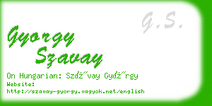 gyorgy szavay business card